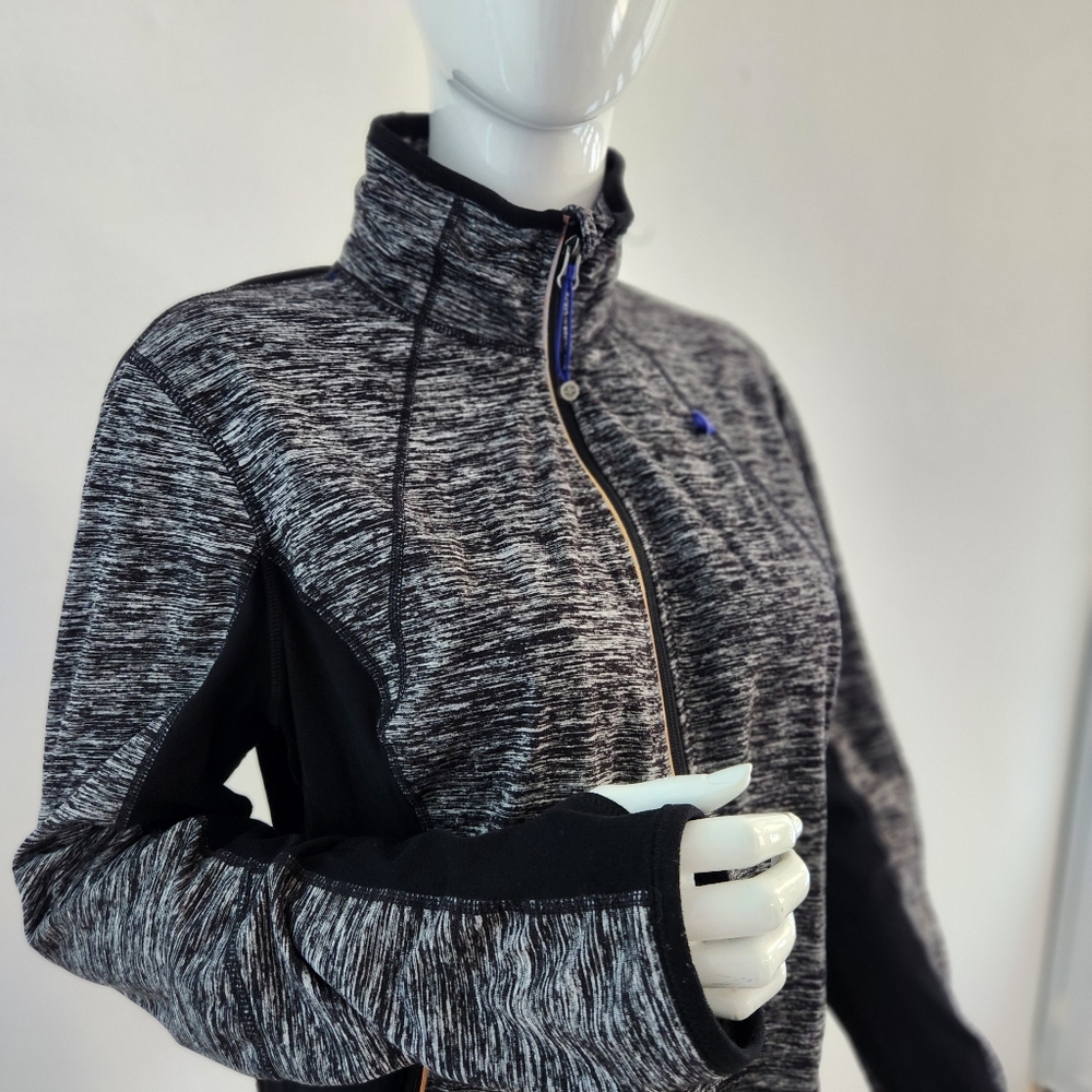 Tangerine Fitted Full Zip Athletic Jacket Grey & Black Women XLarge - Picture 3 of 16